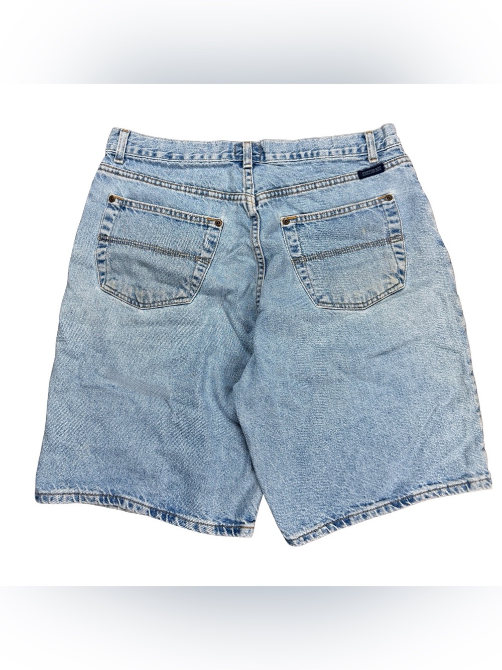 Vintage 90s Structure Light Wash Essential Blue Denim Jean Jort Shorts Size 34